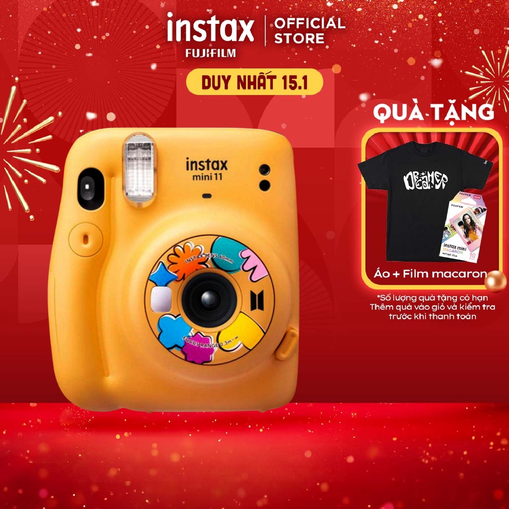 Máy Ảnh Chụp Lấy Liền Fujifilm Instax Mini BTS Butter Version - Bảo Hành 1 Năm