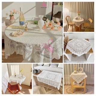 Khăn Trải Bàn Lily's Decor House Phối Ren Vintage Hàn, Hợp Mọi Dáng Bàn, Trang Trí Nhà Cửa