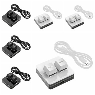 Taylor1 Bàn phím Mini 2 tùy chỉnh, Bàn phím dán sao chép công tắc màu đỏ Acrylic, Trao đổi nóng Giao diện Mini Type-c Chìa khóa cơ 2 phím Bàn phím Mini Văn phòng
