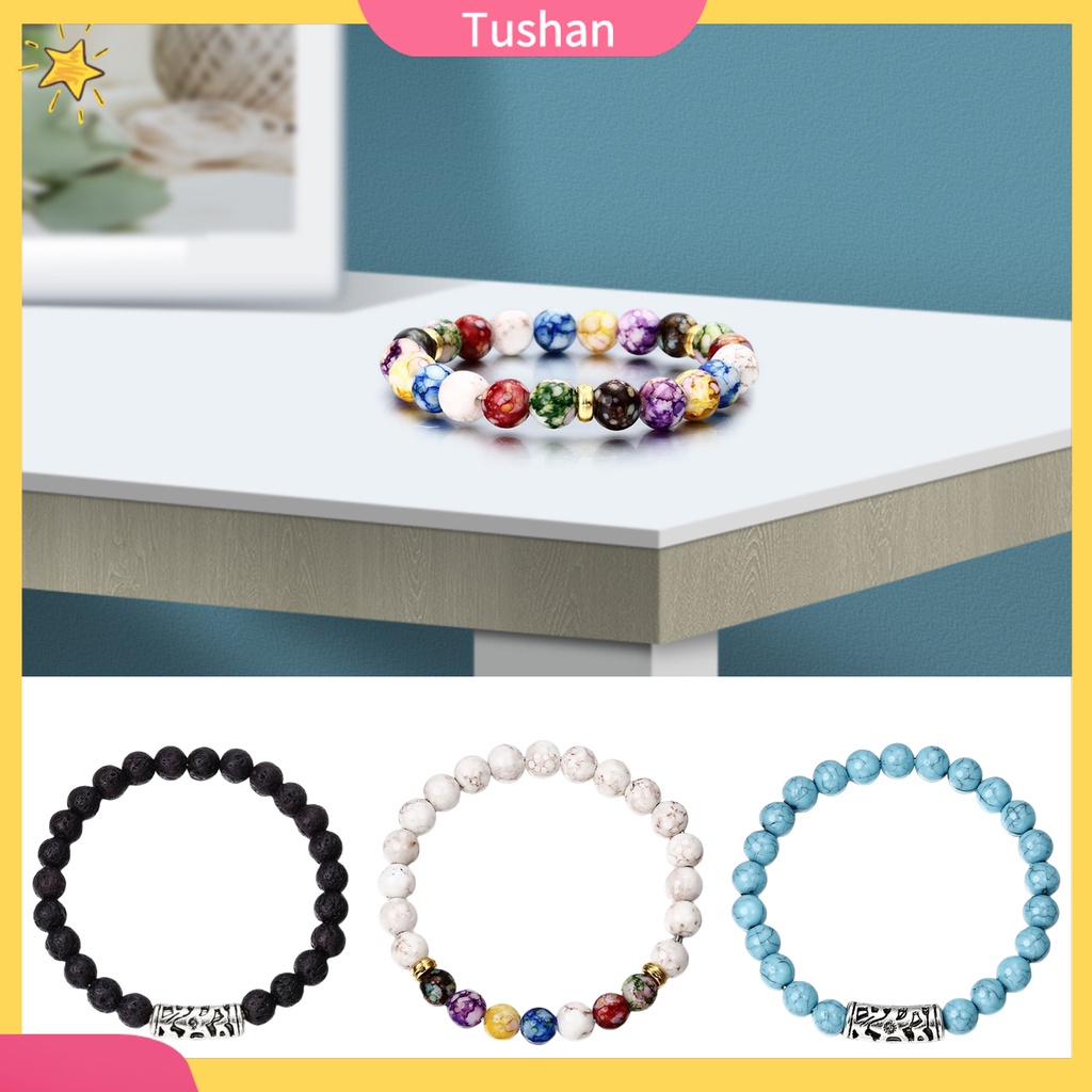 Vòng Tay Đá Núi Lửa Phun Trào Bắt Mắt Chữa Bệnh Dành Cho Nam Nữ
