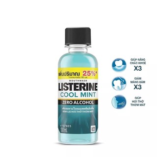 Nước súc miệng Listerine Coolmint Zero Alcohol 100ml