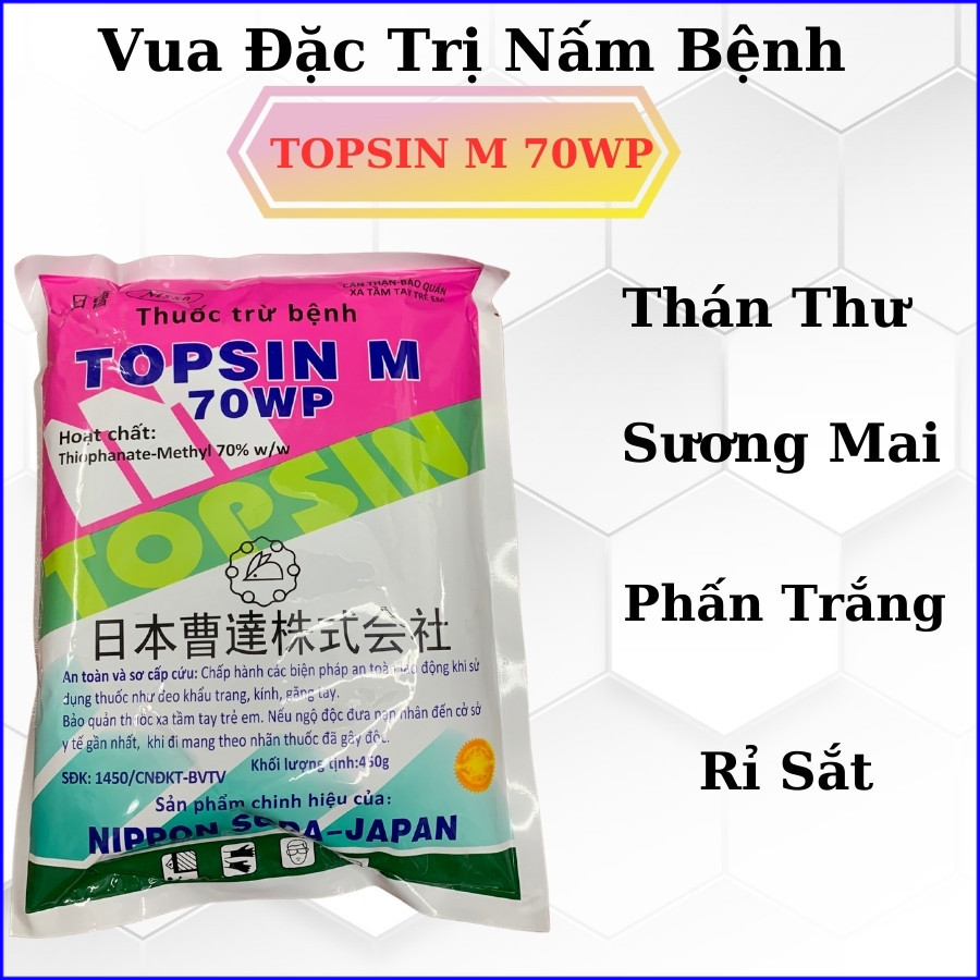 TOPSIN 70WP Hoạt Chất Cũ ~  Nấm , Diệt Khuẩn, Phấn Trắng, Sương Mai ~  Chất Lương .