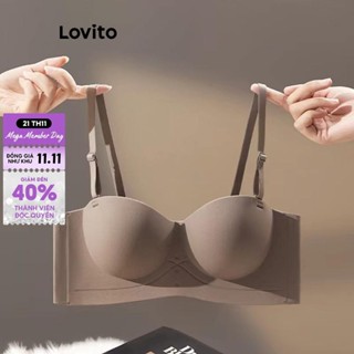 Áo bra Lovito cơ bản màu trơn phong cách thường ngày cho nữ LNE37064 (Nâu Mocha/Mơ/Trắng/Đen)