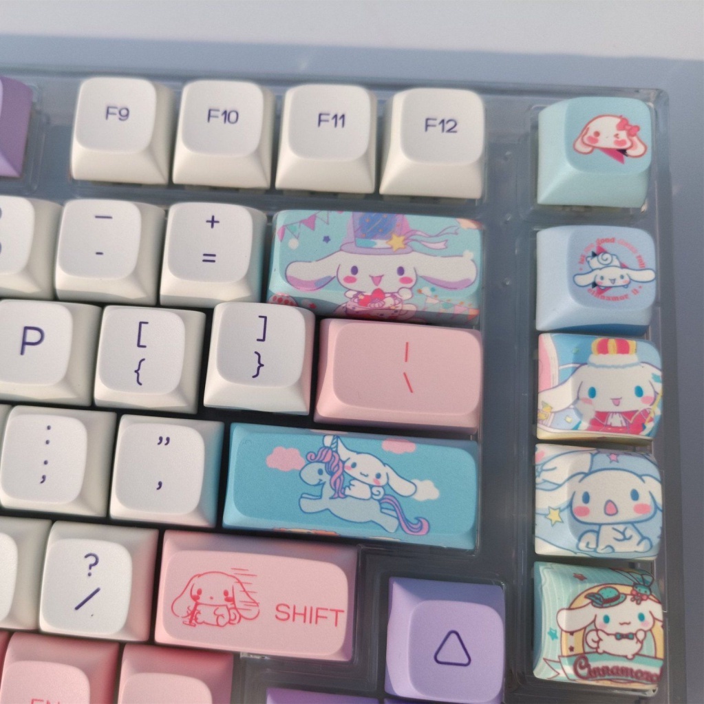 Keycap chó quế 147 phím XDA keycap cao PBT quá trình thăng hoa keycap dễ thương rất phù hợp cho các bạn gái dễ thương