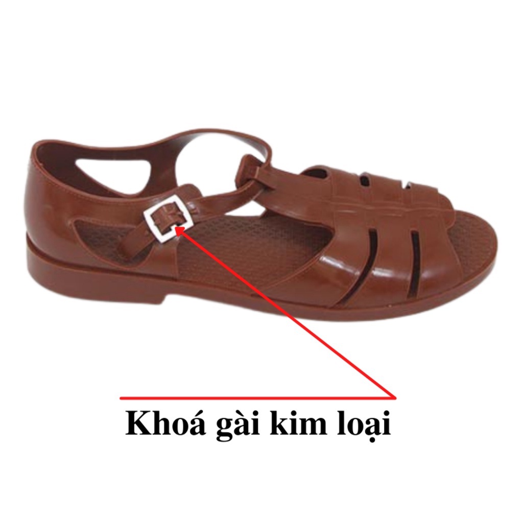Giày Sandal Rọ Bộ Đội  nhựa PVC dẻo êm chân đi mưa chống nước, chống trơn trượt - MNYS Shoes G003