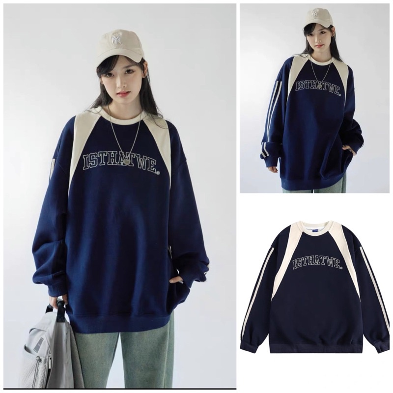 Áo Sweater ISTHATWE Form Rộng Nam Nữ, Cổ tròn. Áo Dài Tay Chất Dày Dặn Ullzang Cocoo Store