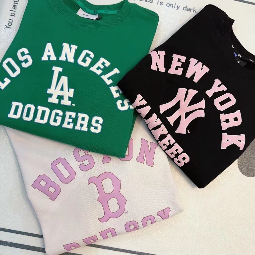 Áo Thun Tay Dài Cổ Tròn In Chữ mlb Thời Trang Mùa Thu 2023 088291