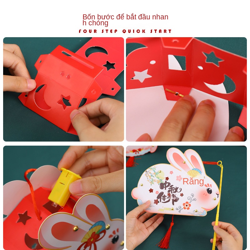 Đèn Lồng Trung Thu Đèn Kelinci Treo Đèn Hoa Tự Bàn Đèn Cung Cấp Nguyên Liệu Làm Thủ Công DIY Trẻ Em Đồ Chơi Tương Tác Gia Đình Quà Tặng Lễ Hội Tặng Trẻ Nhỏ và Bạn Gái
