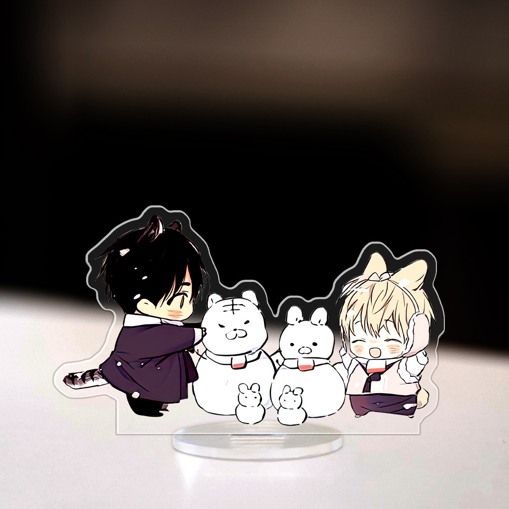 Mô hình standee No Love Zone Han Jihuyk Lee Eun Gyeom Yoonji chibi ngoại truyện cute dễ thương cao 8cm