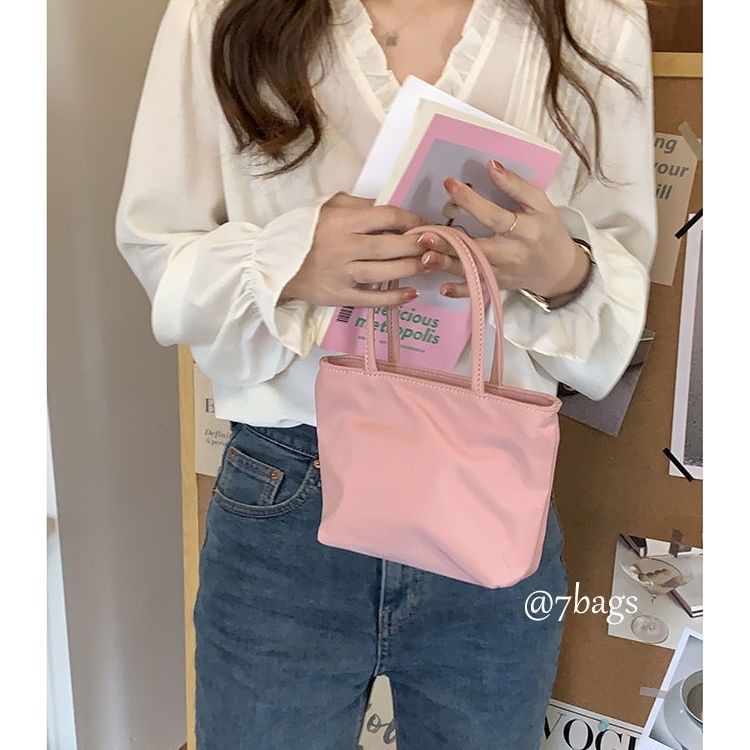 Túi Xách mini Vải oxford Màu Tương Phản Phong Cách Mới 2023