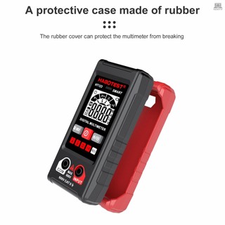 HABOTEST HT123 Digital Multimeter Auto Range Multi-meter 2,000 Counts True RMS Measuring AC/DC Voltage Resistance NCV Test with LCD Backlight Flashlight Data Hold