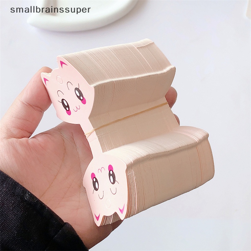 Bộ 50 Thẻ Giấy Hình Mèo Màu Hồng Trưng Bày Kẹp Tóc / Trang Sức diy