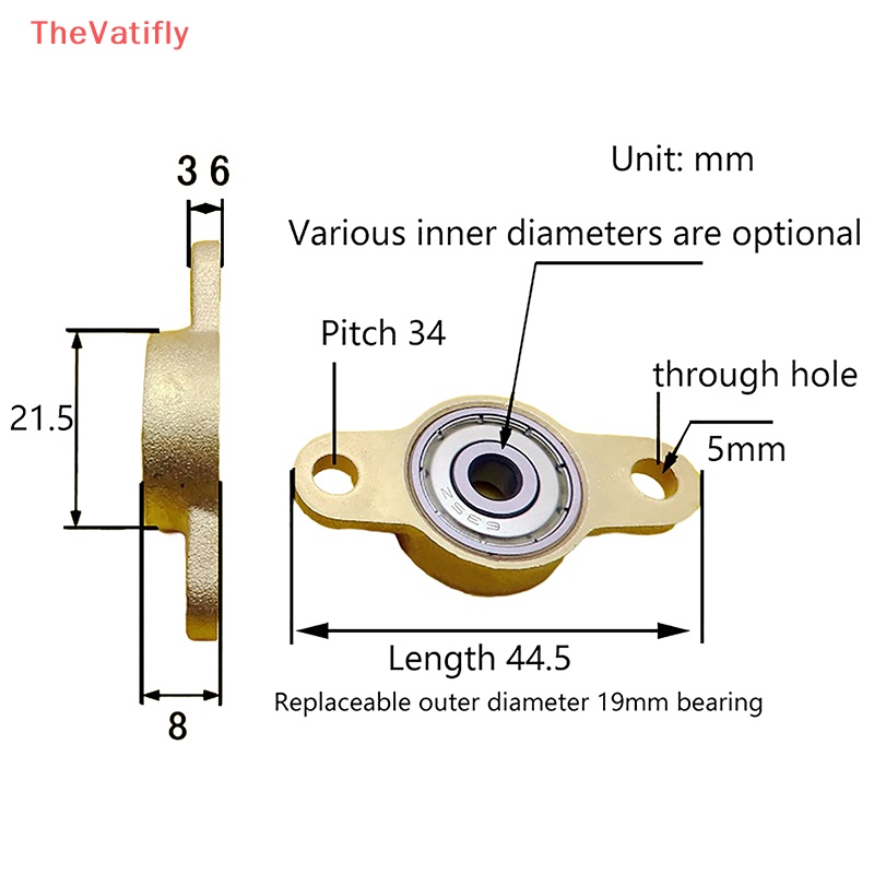 1 Vòng Bi kfl05 kfl06 kfl07 kfl08 kfl10 Bằng Hợp Kim Kẽm 5 / 6 / 7 / 8 / 10mm