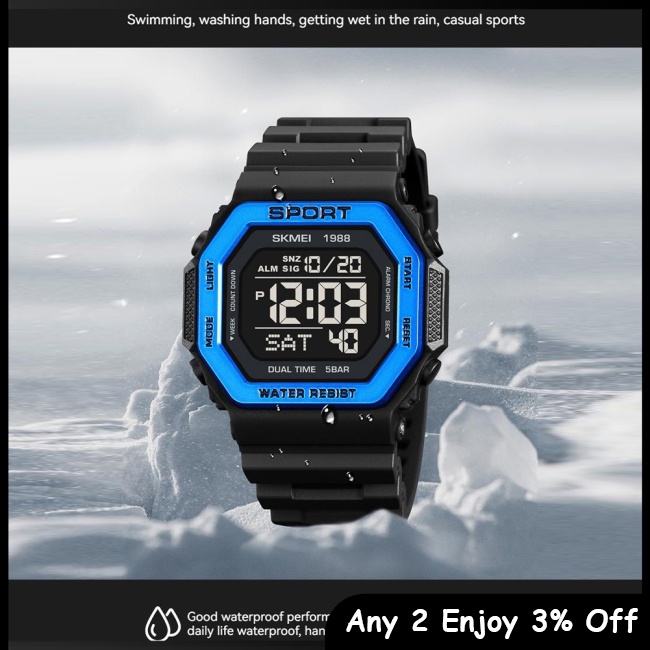Zevaret skmei Đồng Hồ Thông Minh Đa Chức Năng Chống Thấm Nước Cho Nam Giới