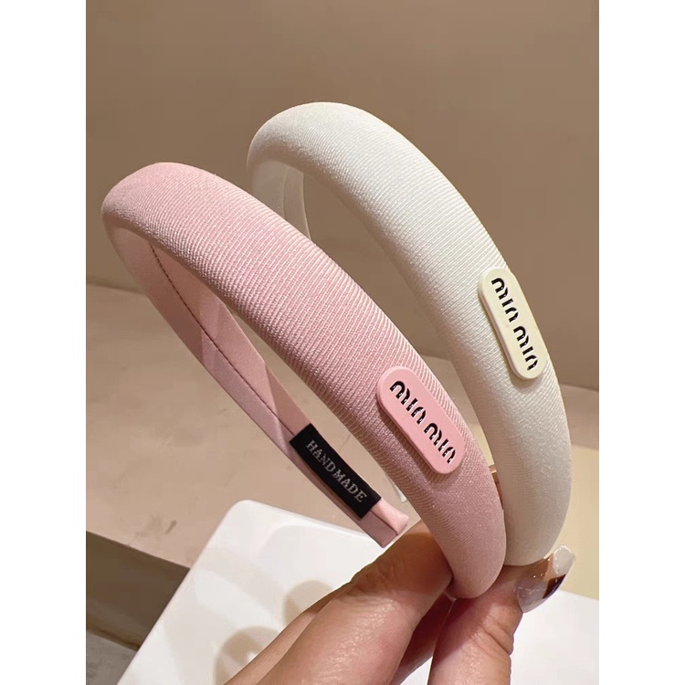 Băng Đô Cài Tóc Màu Đen In Chữ min Đơn Giản Thời Trang 2023