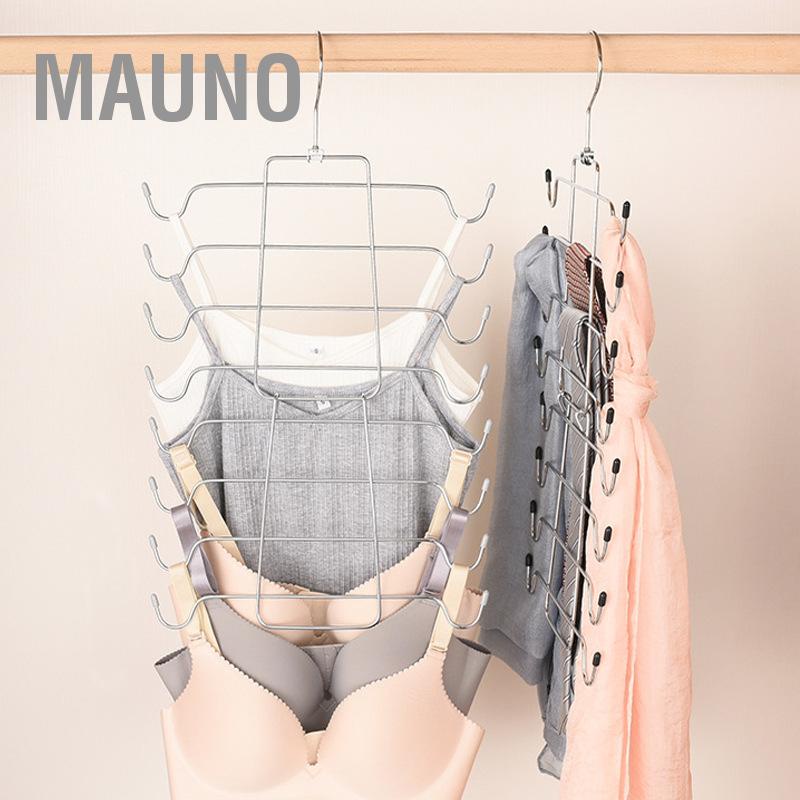 Mauno Móc treo đồ lót nhiều lớp gấp Sling áo liền mạch Đa chức năng Giá phơi quần