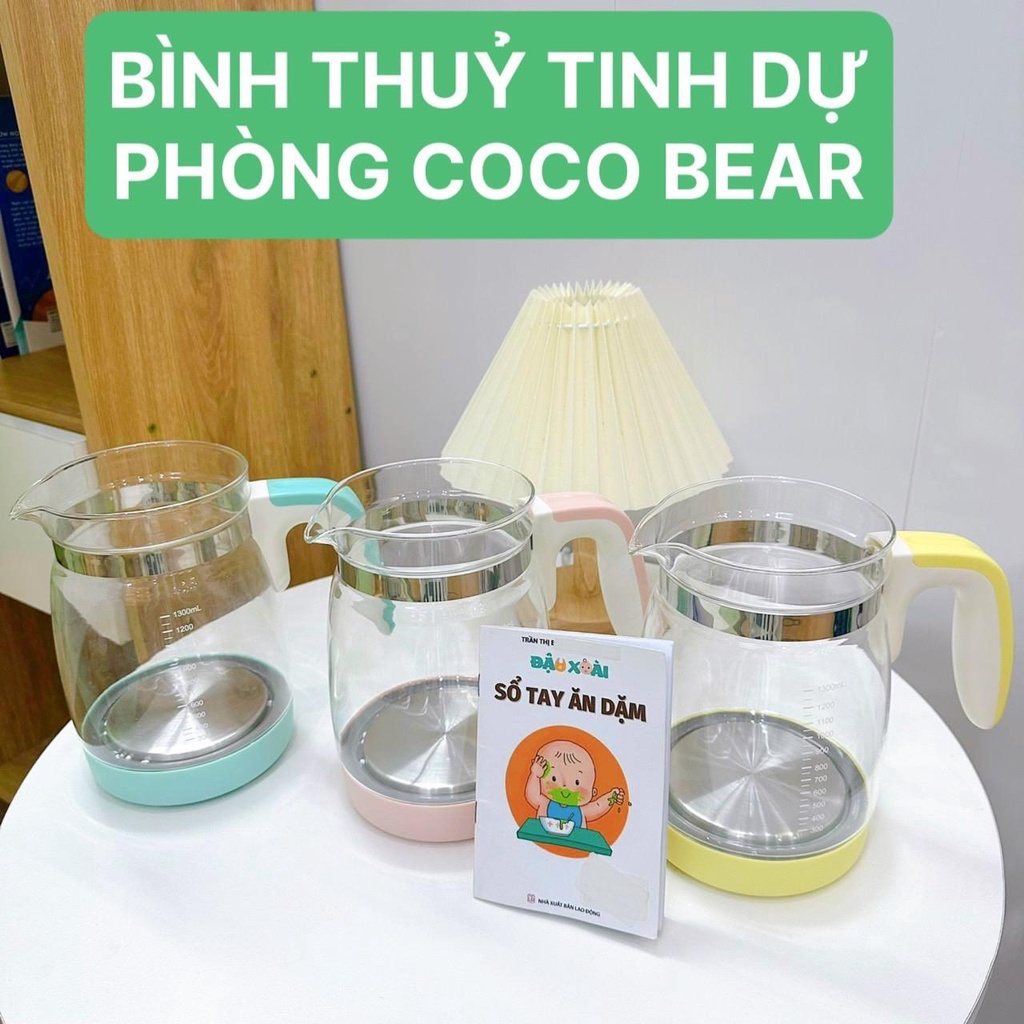 Bình thuỷ tinh dự phòng ấm đun Coco Bear  Đậu Xoài Shop