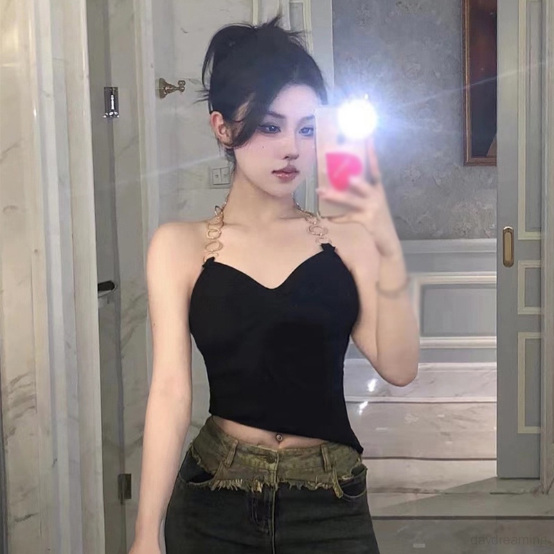 Áo croptop Sát Nách Phong Cách Hàn Quốc Thời Trang Mùa Hè Cho Nữ