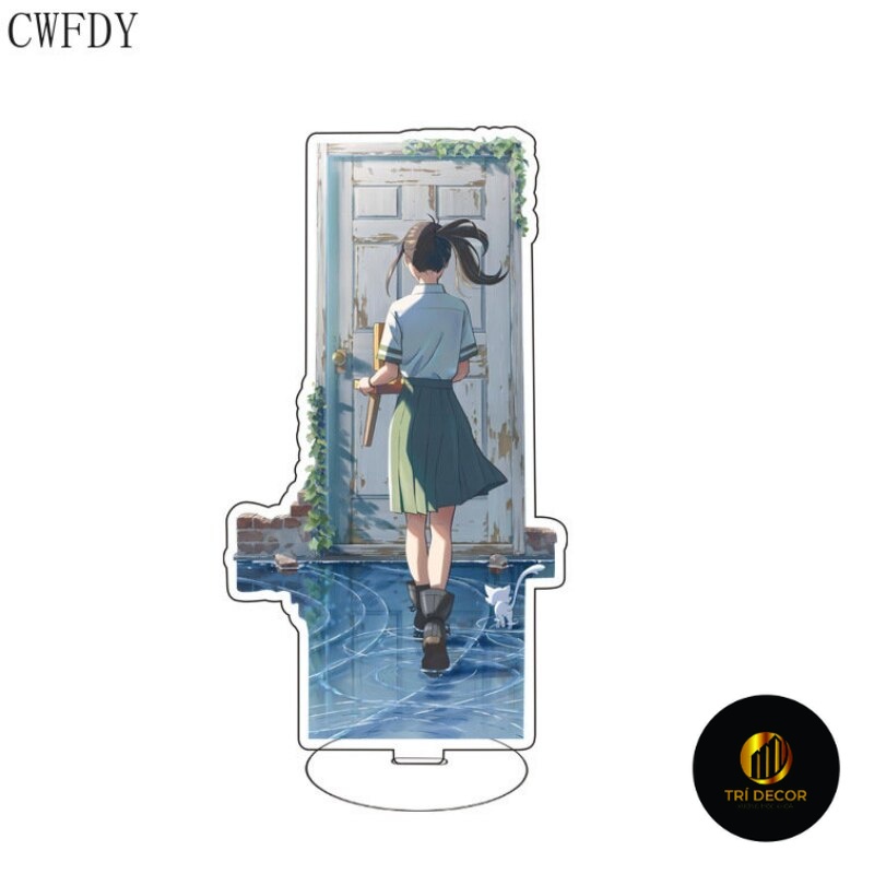 Mô hình Standee Anime Suzume No Tojimari Acrylic Stand Suzume Souta Daijin Chair Phụ kiện để bàn 15cm