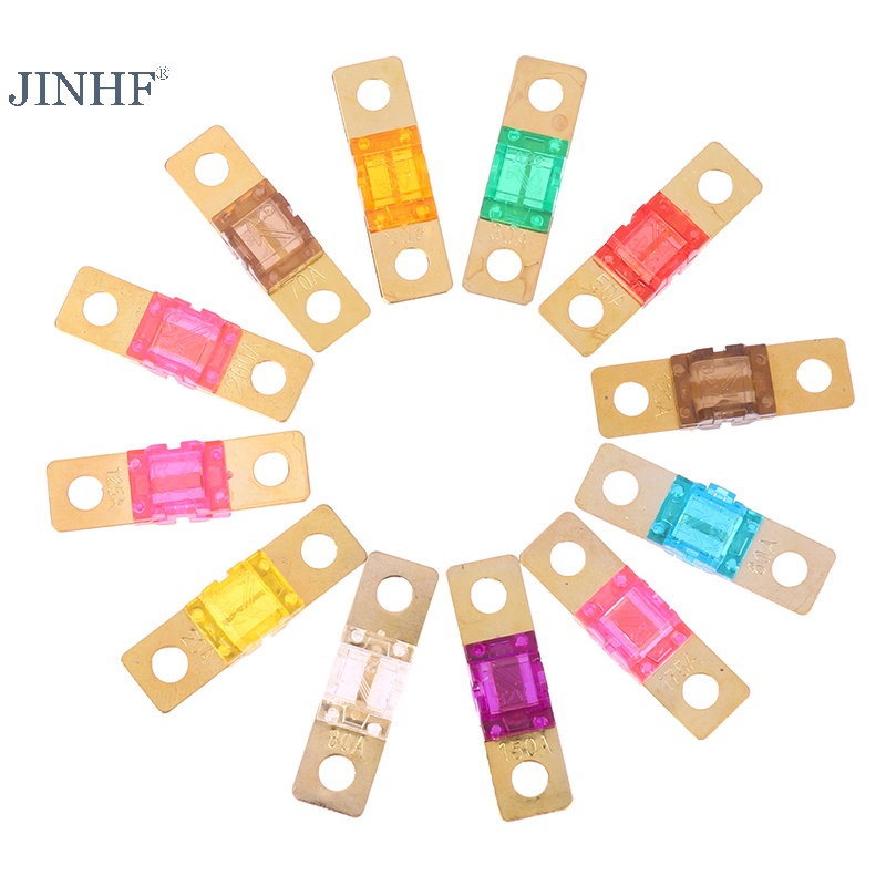 Set 2 Cầu Chì Mạ Vàng 20a 30a 40a 50a 60a 70a 80a 120a 125a 150a 175a 200a 32v mini Cho Xe Hơi