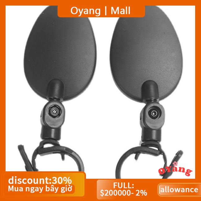 1 Cặp Gương Chiếu Hậu Hình oval Dành Cho Xe Đạp / scooter Điện