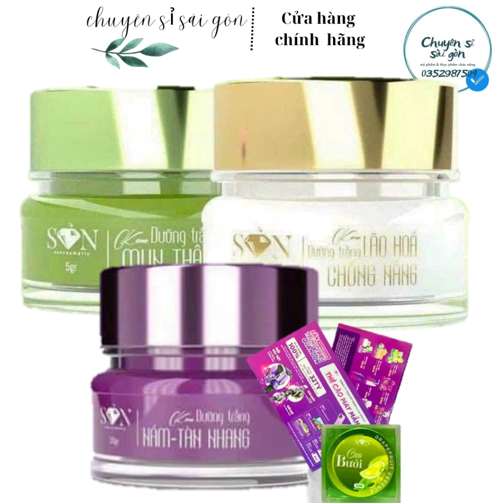 Kem Face SON CHÍNH HÃNG Cô Tiên Miền Tây Tặng Cao Bưởi và Thẻ Cào
