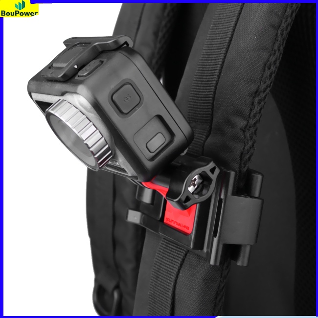 Boupower Kẹp Gắn Ba Lô Bằng Nhựa Màu Đen Cho camera Thể Thao gopro osmo