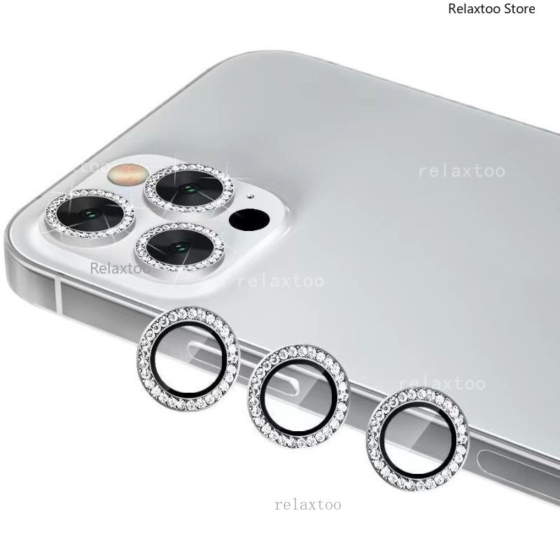 Kính Cường Lực Bảo Vệ camera Sau Có Vòng Nhẫn Kim Loại Cho iphone 15 pro max plus 15 promax 5g 15pro 15plus 15promax