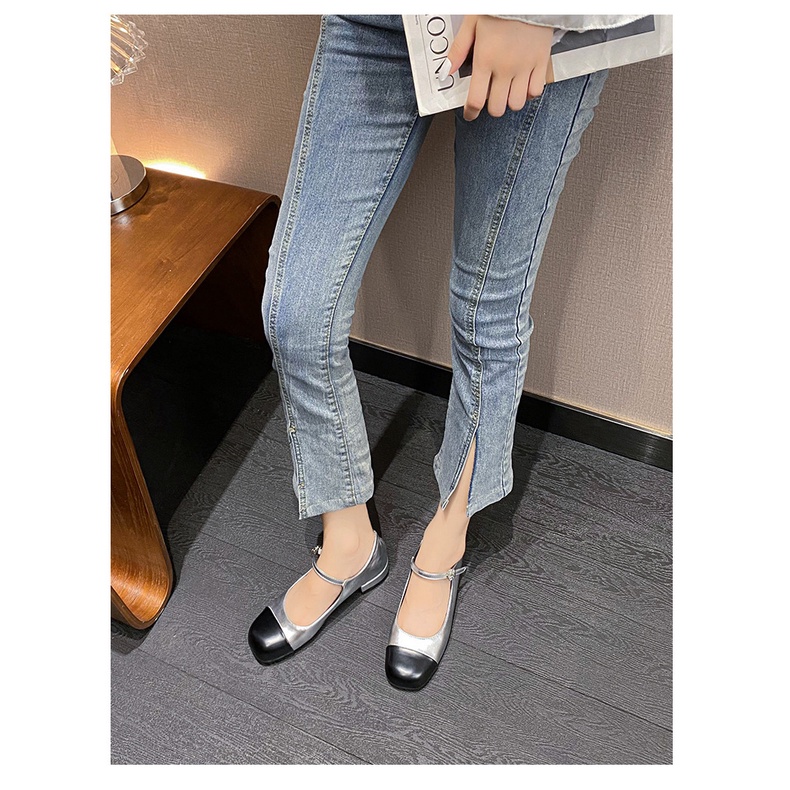 Giày Búp Bê mary jane Da Mềm Mũi Tròn Thời Trang Cho Nữ