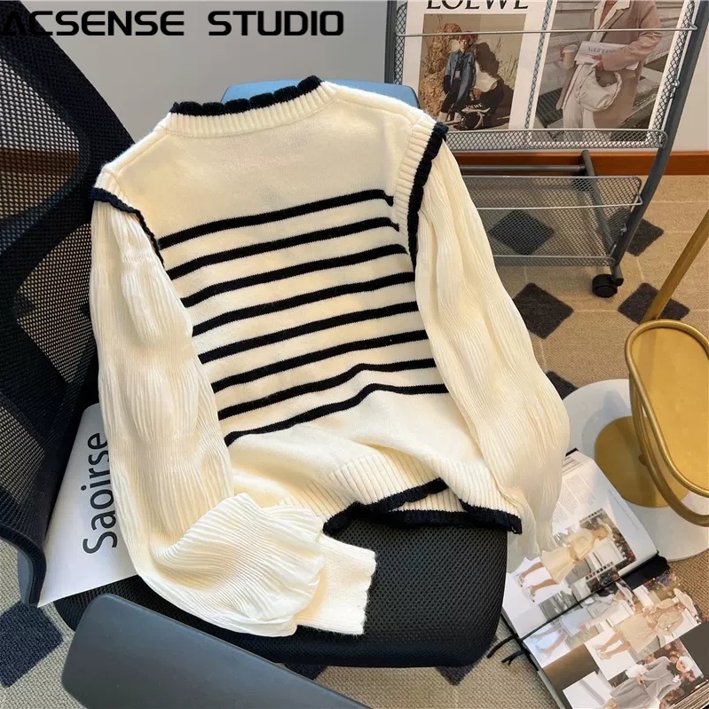 ACSENSE STUDIO Áo Len áo khoác cardigan Xu hướng Dễ thương Cute hàn quốc A21K0I737Z230913