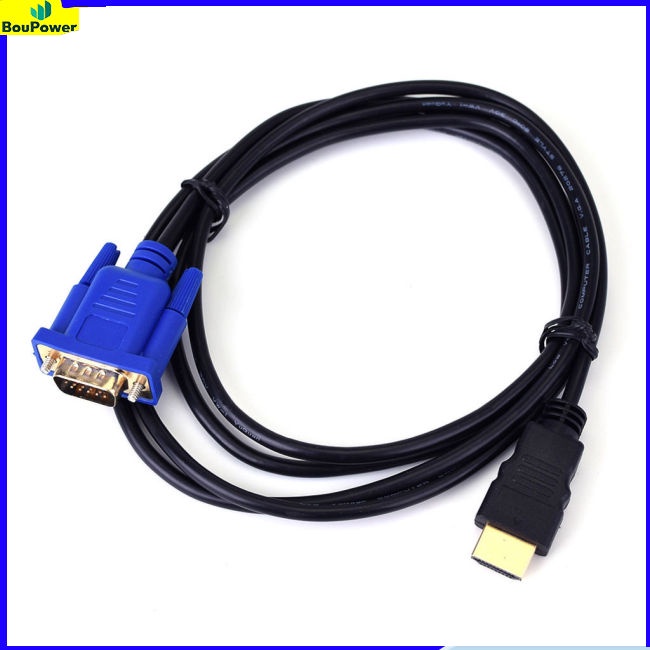 Boupower Cáp Chuyển Đổi 1.8m hdmi Sang vga hd 1080p hdmi Cho pc laptop