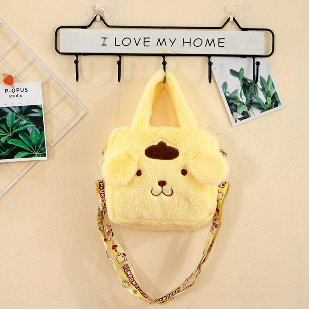 Shanhai Túi Đeo Chéo Hình Vuông Cỡ Nhỏ In Họa Tiết Hoạt Hình Gấu / Dâu Tây Nhồi Bông Dễ Thương Cho Bé