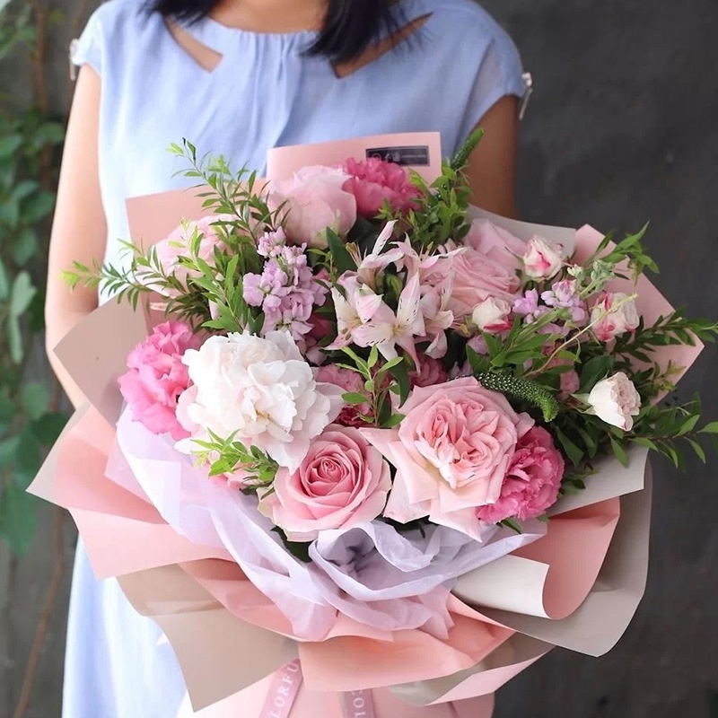 Giấy gói hoa. Giấy Gói Hoa Hai Mặt Kháng Nước Nhiều Màu Sắc