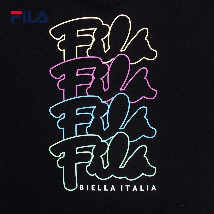 Áo Thun Oversize Tay Lỡ 250 gsm Fila Biella Italia, Áo Thun FILA Nam Nữ Unisex- ROYAL T&T