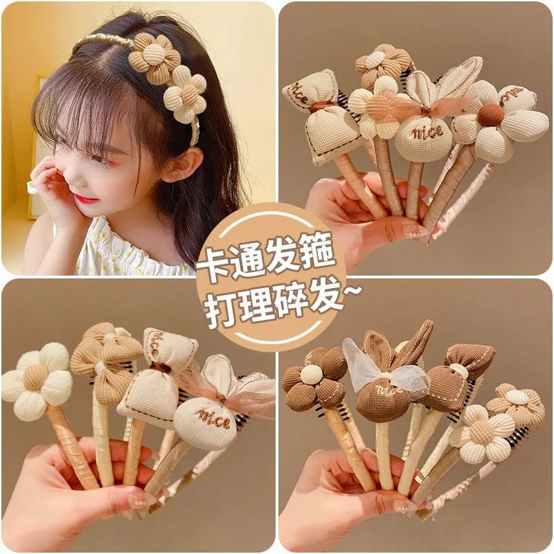 Băng Đô Cài Tóc Cho Bé Chống Trượt Đính Hoa Dễ Thương Cho Bé Gái