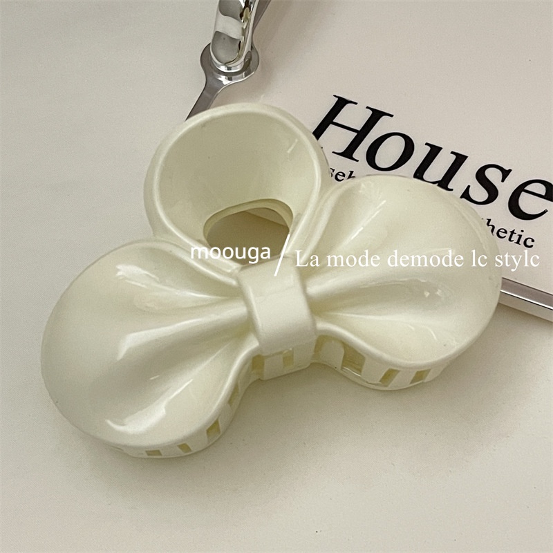 Kẹp Tóc Nơ / Móng Vuốt Màu Kẹo Ngọt Đơn Giản Dễ Thương Cho Nữ moouga / moouga