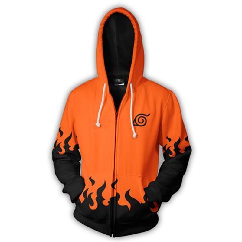 Áo Khoác hoodie Có Khóa Kéo Hóa Trang Nhân Vật anime naruto 2023