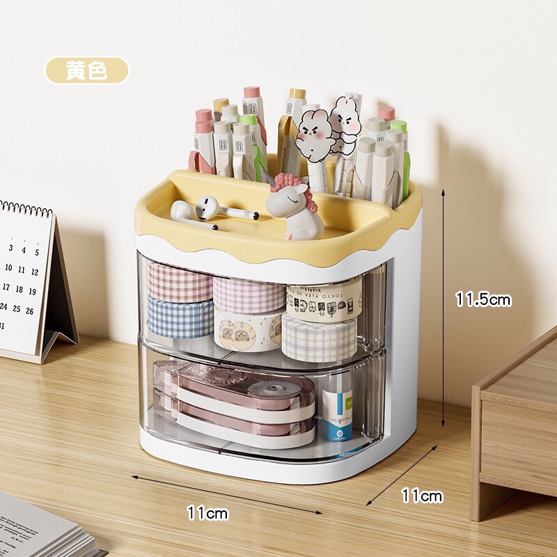 Hộp đựng đồ nhiều ngăn đa năng cắm bút , đựng mỹ phẩm dụng cụ mỹ phẩm - Danh Gia Dụng