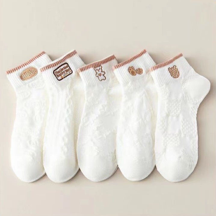 Tất Vớ Nữ Cổ Ngắn Unisex Thời Trang Chất Cotton Co Giãn