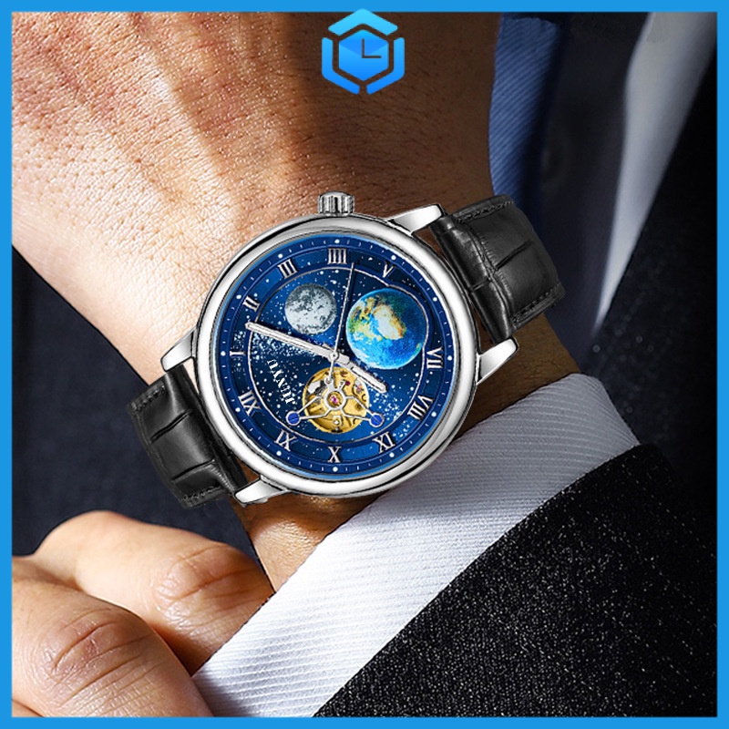 Automatic  đồng hồ cơ nam automatic Đồng Hồ Cơ Tự Động tourbillon 46mm Dây Da Cho Nam