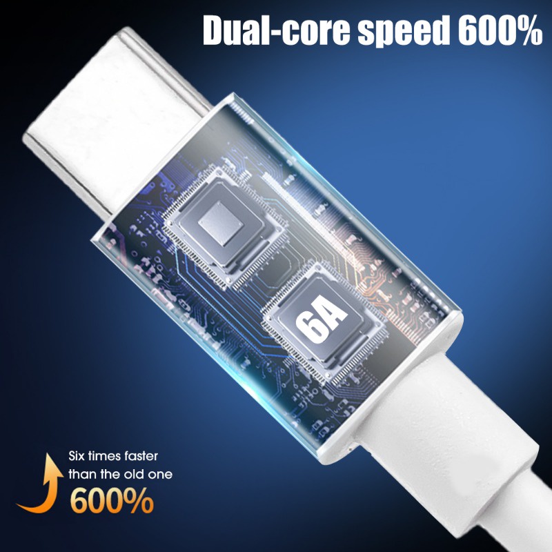 Dây Cáp Sạc Nhanh 6a Hai Đầu type c 60w Cho huawei samsung xiaomi laptop macbook