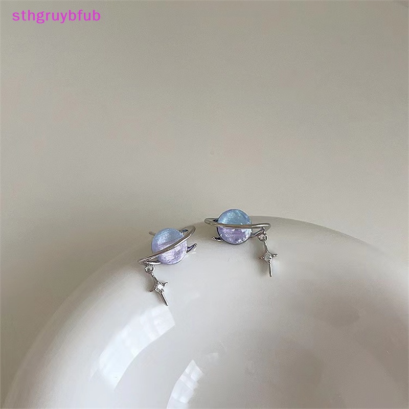 Sthb Mới Bông Tai Tròn Đính Đá Mắt Mèo Hành Tinh Cá Tính Cho Nữ vn