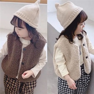 Phlis Áo Khoác sweater Sát Nách Lót Nhung Lông Cừu Dày Dặn Giữ Ấm Thoải Mái Cho Bé Trai Và Bé Gái áo khoác bé gái áo gile len áo len cho bé áo khoác lông cho bé gile len cho bé áo gile cho bé gái áo khoác len cho bé áo len cho bé sơ sinh