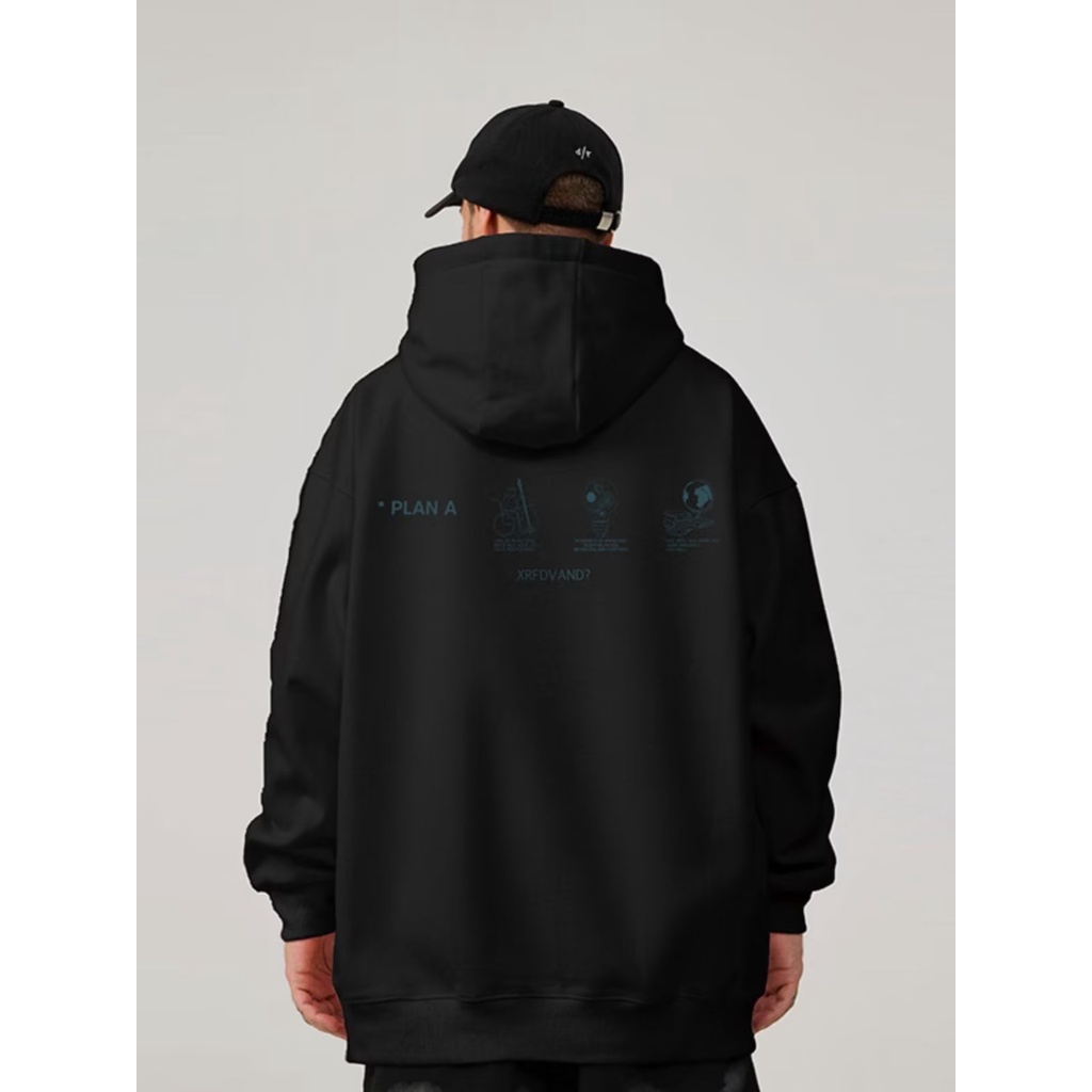 Áo hoodie Nam Tay Dài Dáng Rộng plus size m-8xl