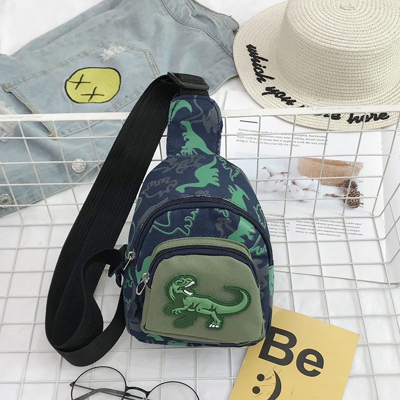 Túi Đeo Chéo Ngực Nhỏ Hình Khủng Long Thời Trang Cho Bé Trai