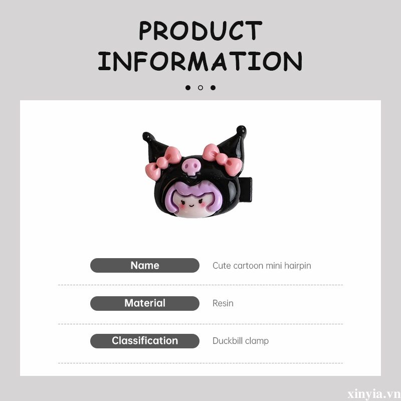💌💌Kẹp Tóc kuromi mini Hình Mèo Đen Ngọt Ngào