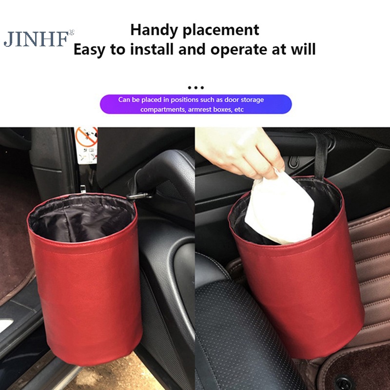 Jinhf Hộp Đựng Rác Chống Thấm Nước Gấp Lại Được Phụ Kiện Nội Thất Đựng Rác Thải Cho Thùng Rác Phổ Biến