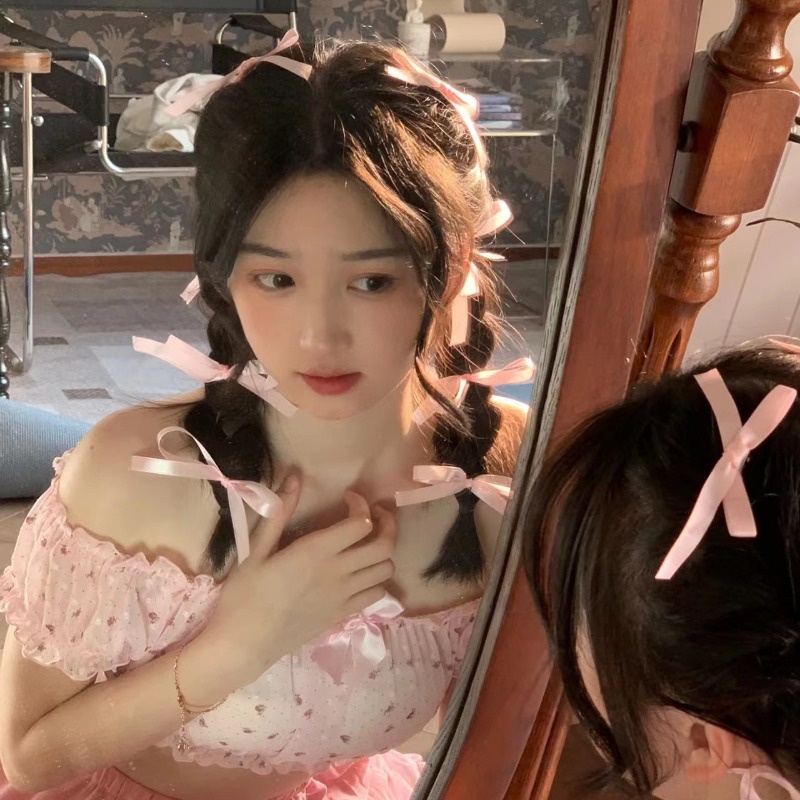 Set 8 Kẹp Tóc Nơ Ruy Băng Thời Trang Hàn Quốc