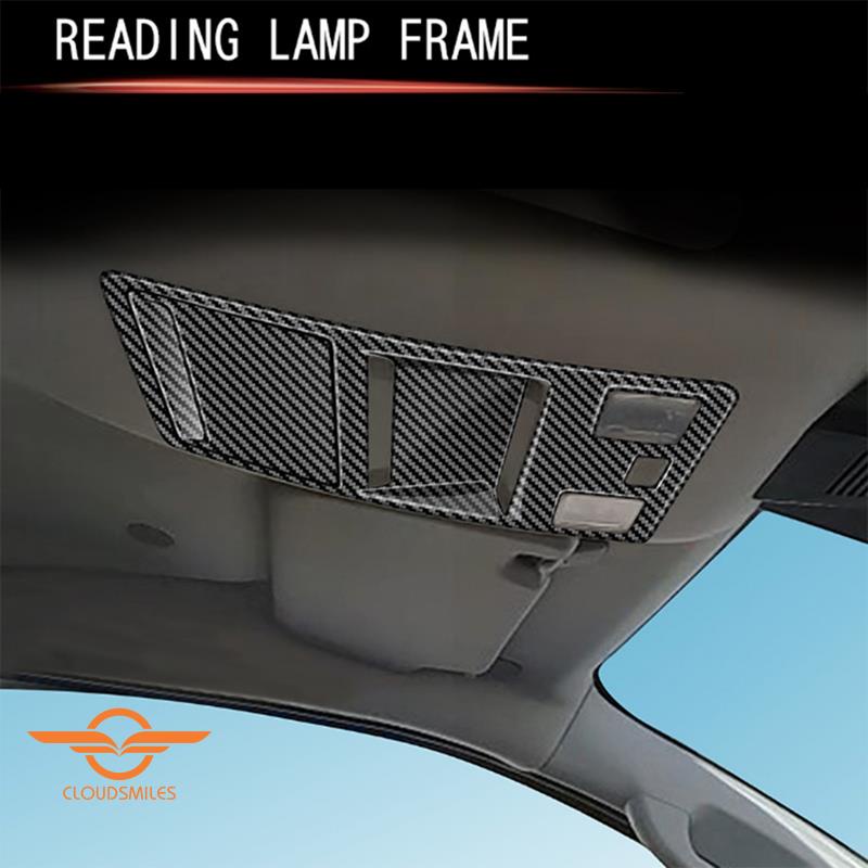 Bộ 2 Miếng Dán Viền Đèn Đọc Sách Bằng abs Họa Tiết Sợi carbon Cho ford ranger 2023 +