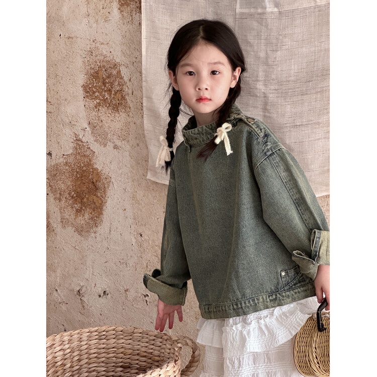 Áo Khoác denim Phong Cách Hàn Quốc Thời Trang Mùa Thu 2023 Cho Bé